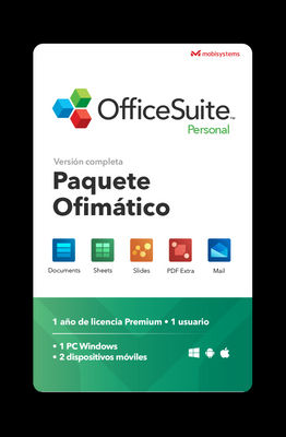OfficeSuite Personal (Paquete Ofimático - 1 usuario, 1 año)