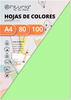 Ofituria fab-15614 100 Packs de 100 Hojas Color Verde Claro Tamaño A4 80g