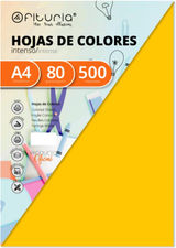 Ofituria fab-15647 Pack 500 Hojas Color Oro Tamaño A4 80g