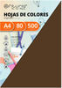 Ofituria fab-16971 Pack 500 Hojas Color Marron Tamaño A4 80g