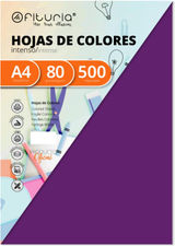 Ofituria fab-16973 Pack 500 Hojas Color Morado Tamaño A4 80g