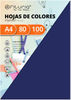Ofituria fab-17110 Pack 100 Hojas Color Azul Oscuro Tamaño A4 80g