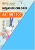 Ofituria Pack 100 Hojas Color Azul Tamaño A4 80g