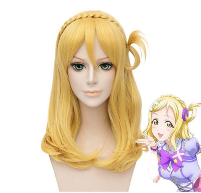 Ohara Mari Cosplay Perruque Or Cheveux Anime Cos Perruques Synthétique Cheveux