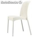 Olimpia-chaise mod. 2630aa tissé en polypropylène-anodisé, structure en