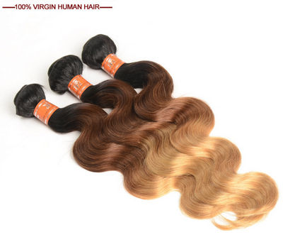 Ombre Virgin Brazilian Brazilian Hair corps vague de tissage de cheveux tricolor - Photo 3
