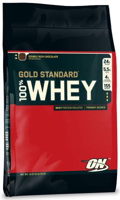 Optimum Nutrition 100% Whey Gold Standard, Double Rich Chocolate, 10 lbs
