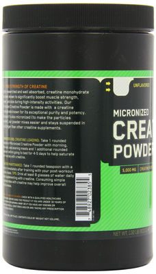 Optimum Nutrition creatina en polvo, sin sabor, 600g, 114 Porciones - Foto 2