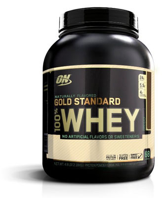 Optimum Nutrition Gold Standard 100% Whey, Naturally Fl Chocolate, 4.8lbs