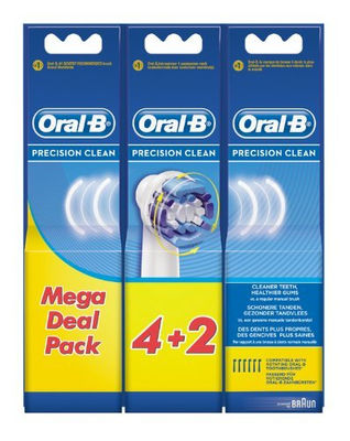 Oral-B Precision Clean Replacement Brush Heads 4+2