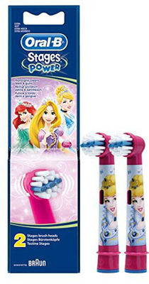 Oral-B Stages Power EB10k Replacement Toothbrush Heads Princess (2 Pieces)