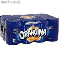 Orangina Jaune Soda orange : le pack de 12 canettes de 15cL
