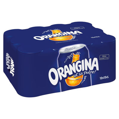 Orangina Jaune Soda orange : le pack de 12 canettes de 15cL - Photo 2