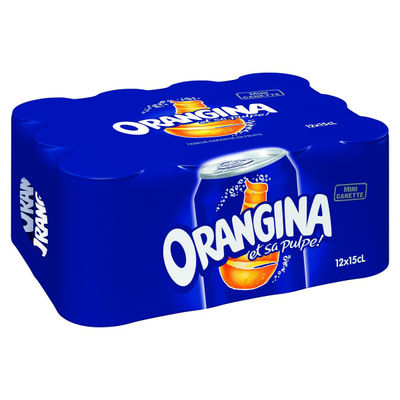 Orangina Jaune Soda orange : le pack de 12 canettes de 15cL - Photo 3