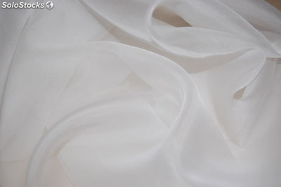 organza de seda branca