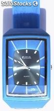orologio analogico in silicone blu
