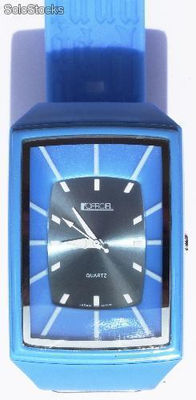 orologio analogico in silicone blu