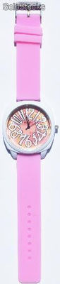 orologio in silicone rosa