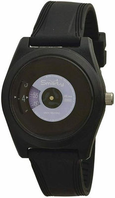 Orologio unisex smarty vinyl in silicone nero e viola SW045C02