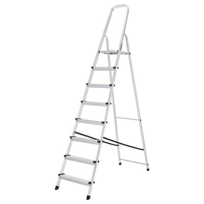 Oryx Escalera Aluminio 8 Peldaños Plegable, Uso doméstico, Antideslizante,