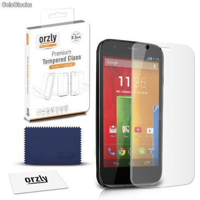 Orzly - Motorola Moto g - Protector de Pantalla de Vidrio Templado