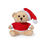 oso de peluche con camiseta personalizable y original gorro de Papa Noel - Foto 2