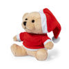 oso de peluche con camiseta personalizable y original gorro de Papa Noel