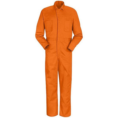 Overol industrial 100% algodón con cintas reflejantes color naranja