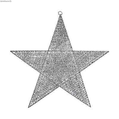 ozdoby świąteczne Srebrzysty gwiazda 50 x 51,5 x 0,5 cm Metal
