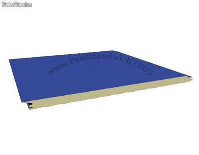 P2D4SB Panel Fachada Tornillo Oculto 2D / Azul Lago-Blanco / Esp: 4 cm
