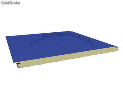 P2D5SB Panel Fachada Tornillo Oculto 2D / Azul Lago-Blanco / Esp: 5 cm