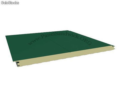 P2D5VB Panel Fachada Tornillo Oculto 2D / Verde-Blanco / Esp: 5 cm