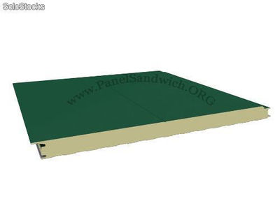 P2D6VB Panel Fachada Tornillo Oculto 2D / Verde-Blanco / Esp: 6 cm