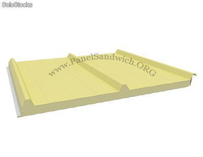 P3G4CB Panel Sándwich Cubierta 3 Grecas / Crema Bidasoa-Blanco / Esp: 4 cm