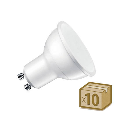 Pack 10 x lâmpada led gu10 100º 7w branco frio. Loja Online LEDBOX. Lâmpadas LED