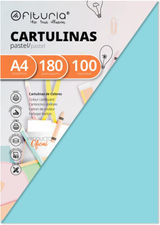 Pack 100 Cartulinas Color Azul ClaroTamaño A4 180g
