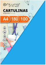 Pack 100 Cartulinas Color Azul Turquesa Tamaño A4 180g