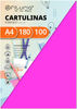 Pack 100 Cartulinas Color Fucsia Tamaño A4 180g