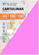 Pack 100 Cartulinas Color Rosa Tamaño A4 180g