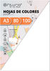 Pack 100 Hojas Color Blanco Tamaño A3 80g