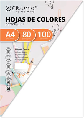 Pack 100 Hojas Color Blanco Tamaño A4 80g