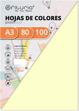 Pack 100 Hojas Color Marfil Tamaño A3 80g