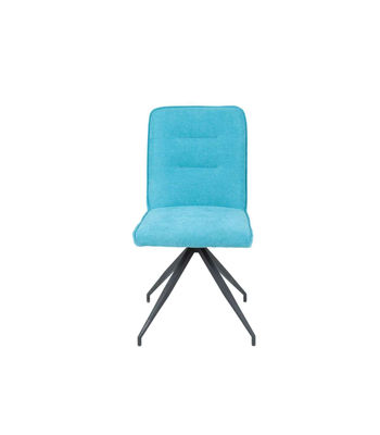 Pack 2 sillas Carol tapizado en tela terciopelo azul turquesa, 88cm(alto) - Foto 5