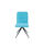 Pack 2 sillas Carol tapizado en tela terciopelo azul turquesa, 88cm(alto) - Foto 5