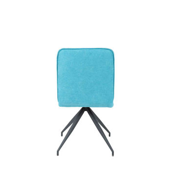 Pack 2 sillas Carol tapizado en tela terciopelo azul turquesa, 88cm(alto) - Foto 2