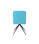 Pack 2 sillas Carol tapizado en tela terciopelo azul turquesa, 88cm(alto) - Foto 2