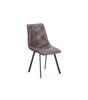 Pack 2 sillas de salón o Cocina, Diamond tapizadas en tejido color chocolate, 87