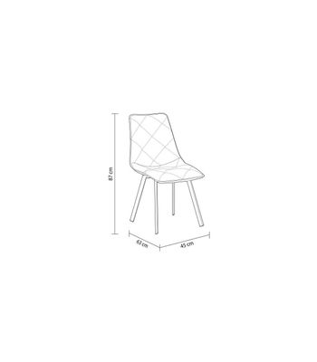Pack 2 sillas de salón o Cocina, Diamond tapizadas en tejido color chocolate, 87 - Foto 2