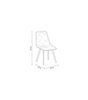 Pack 2 sillas de salón o Cocina, Diamond tapizadas en tejido color mostaza, 87