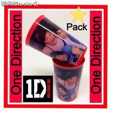 Pack 2 Vasos rojos 350ml One Direction